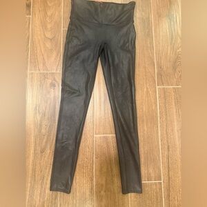Spanx Black Faux Leather Leggings